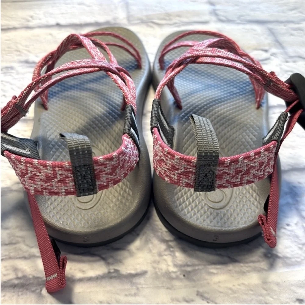 Chaco Girls ZX/1 Ecotread Sport Sandals Pink and Gray Like New Kids Size 3